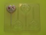 903 Heart with Flower Chocolate or Hard Candy Lollipop Mold